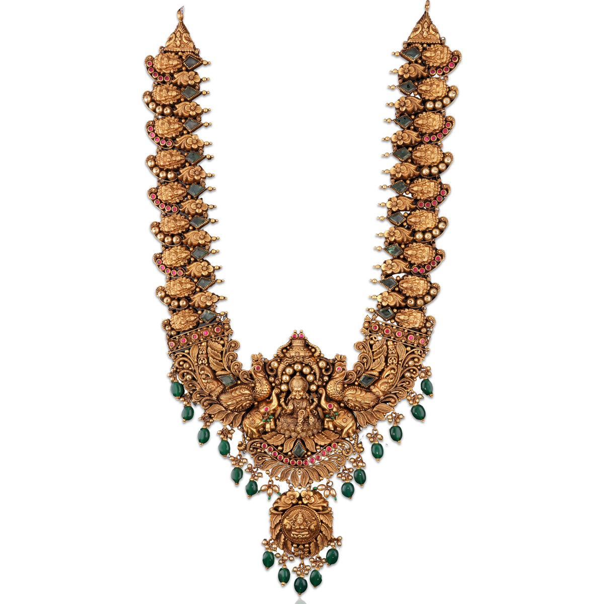 Gaja Lakshmi Antique Long Necklace