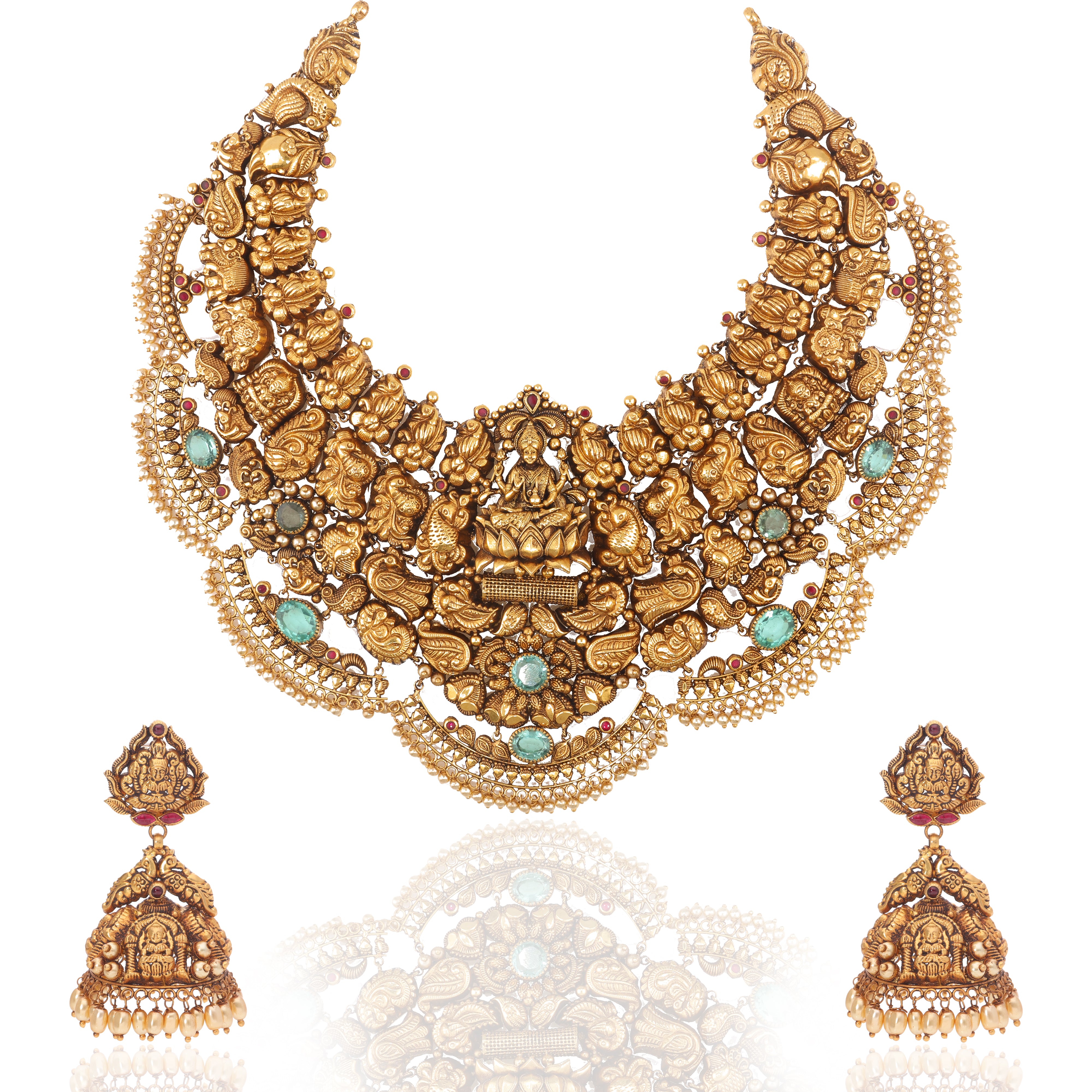 Goddess Carved Gold Set