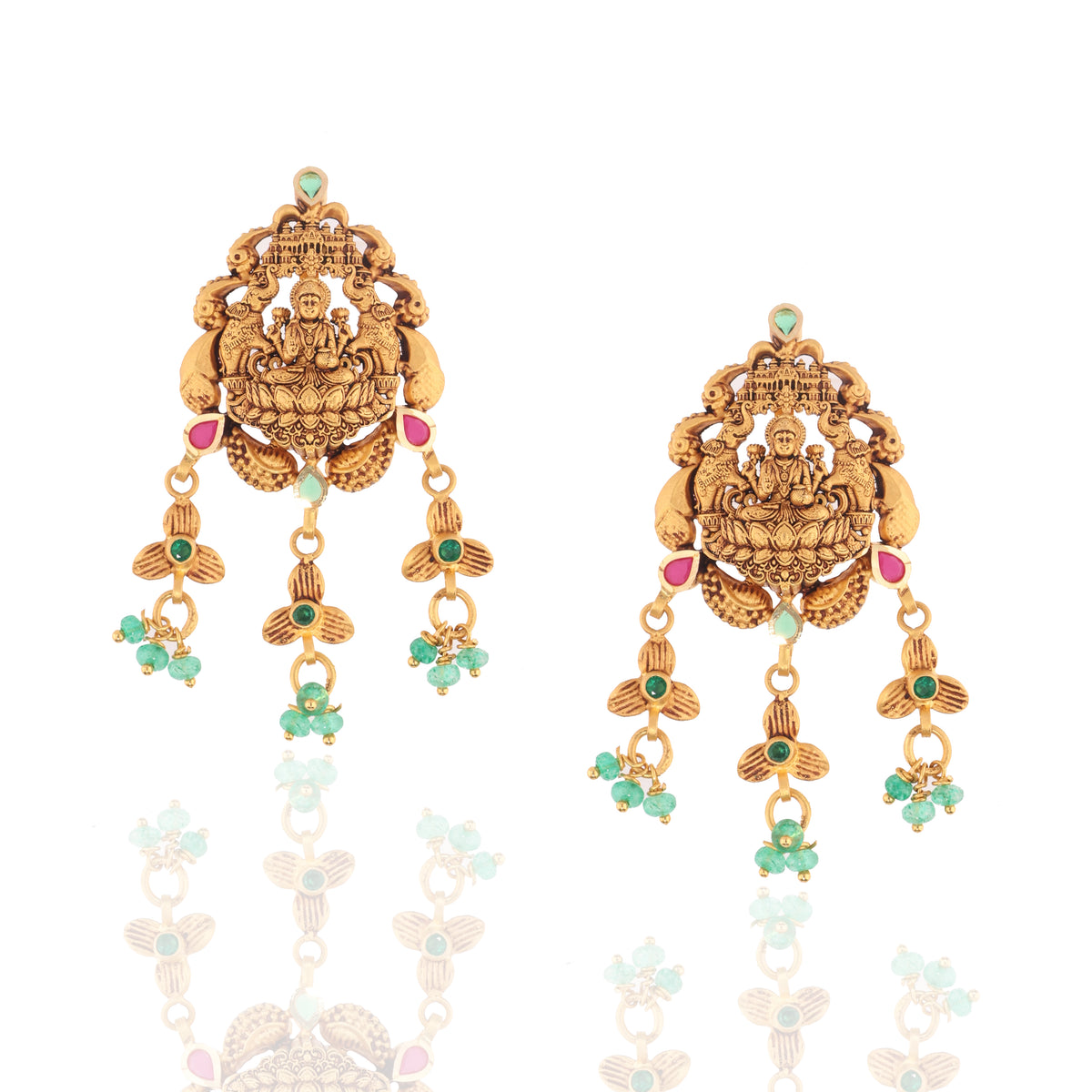 Sharvani Temple Gold Set