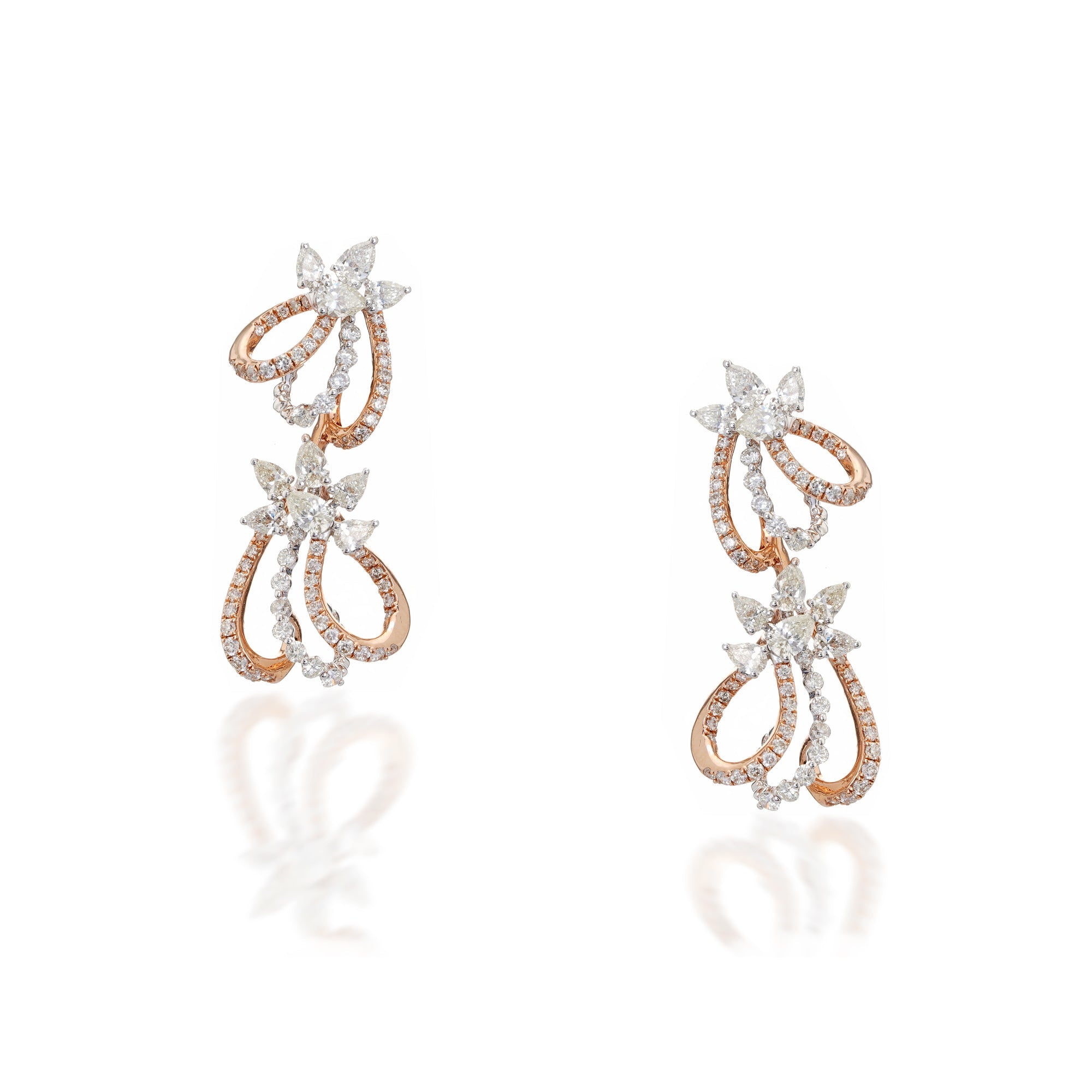Enchanting Rose Gold Diamond Necklace Set